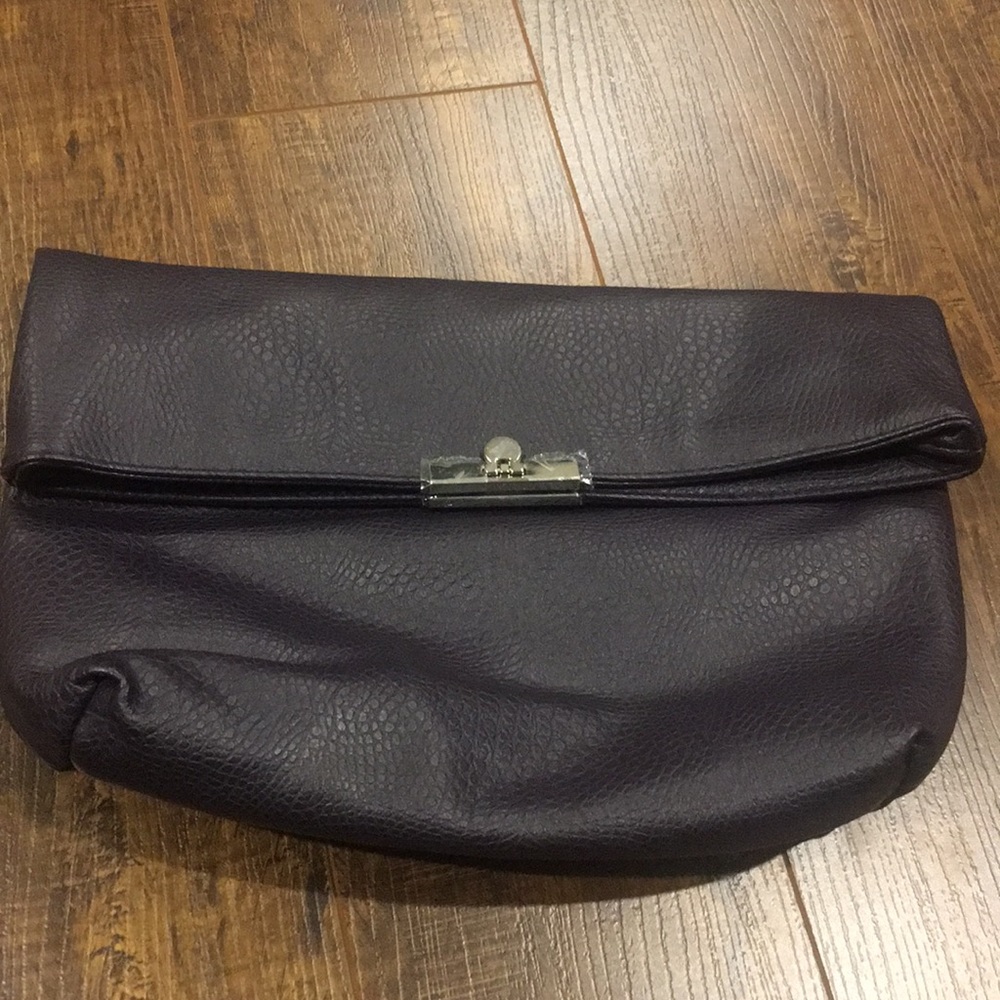 NWOT: faux leather soft clutch